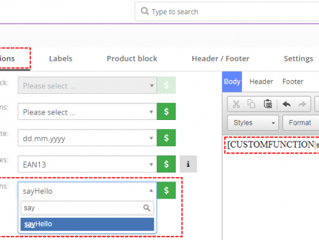How to create own custom function