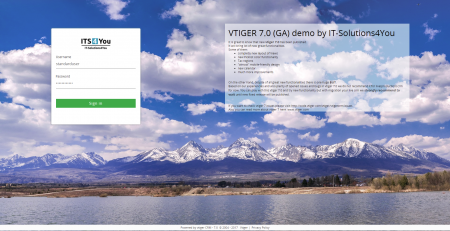 Custom vtiger login page